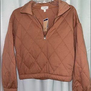 NWT Pink Rose 3/4 zip jacket